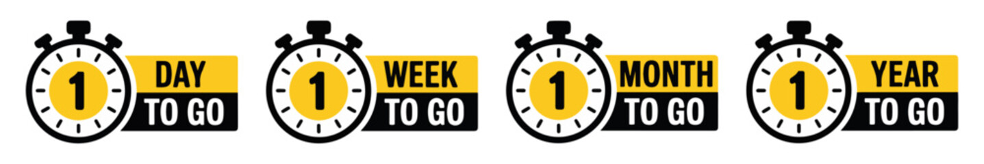 event countdown reminder label icon set