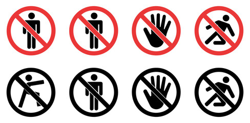 prohibition warning safety symbol icon set © Vectorixpro
