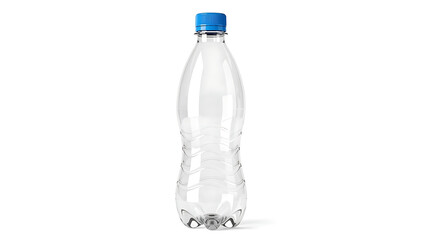 Fototapeta premium Clear plastic water bottle with blue cap image 1