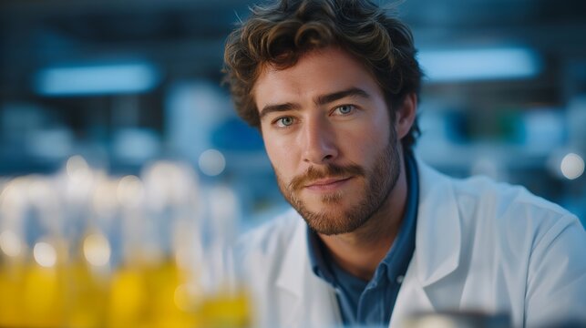 Neuropharmacologist testing new addiction medication compounds on cell cultures in biosafety cabinet research facility, perfect for drug development pharmaceutical science craving reduction, and