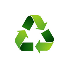 Obraz premium Recycle and reuse symbol for environmental protection and waste management, green vector icon