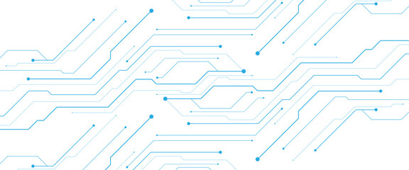 Obraz premium Vector digital white and blue digital technology futuristic circuit board background png..
