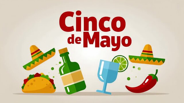 Cinco de Mayo Flat Illustration Animation