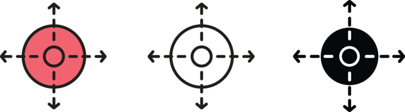 Datum Feature Target and Geometric Dimensioning Control Symbols Set