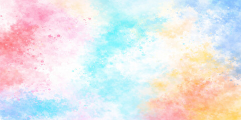 Abstract of a vibrant and airy, multicolored watercolor splash that evokes joy and artistic expression, offering a sense of freshness and freedom.  © Graph Rover