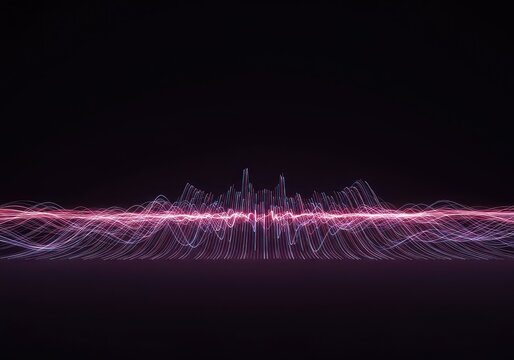 Subtle rhythmic wave pattern traversing a vast empty plane, representing silent signals, potential energy, and essential abstract vibration, frequency, line, geometry