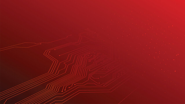 Abstract red matrix rain effect wit glowing background