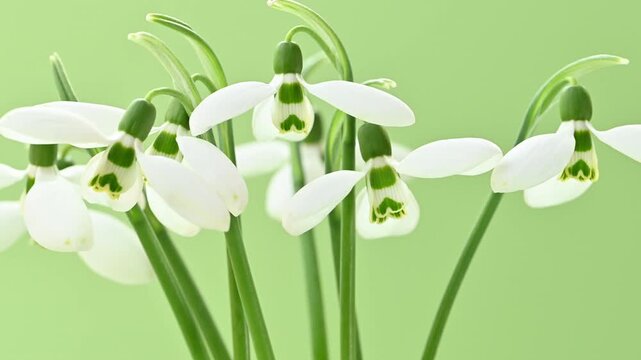  beautiful snowdrops in the studio
