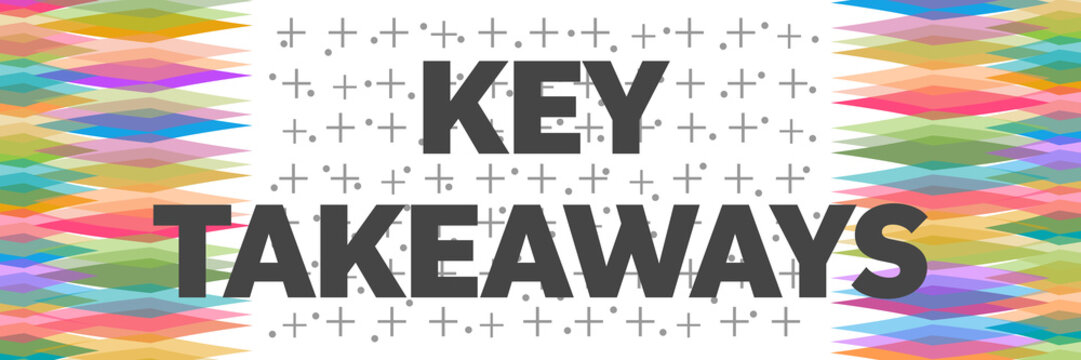 Key Takeaways Colorful Diamond Elements Left Right 