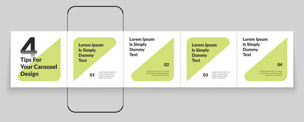 Set of LinkedIn carousel post, social media Instagram carousel post, modern and editable tips sharing business carousel template design © Tarek Digital
