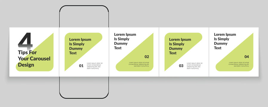 Set of LinkedIn carousel post, social media Instagram carousel post, modern and editable tips sharing business carousel template design
