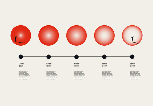 Growth and Progress Timeline Infographic Template with 5 stages and Illustration