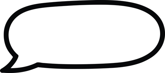 Fototapeta premium Illustration of black speech bubble icon for dialogue and communication