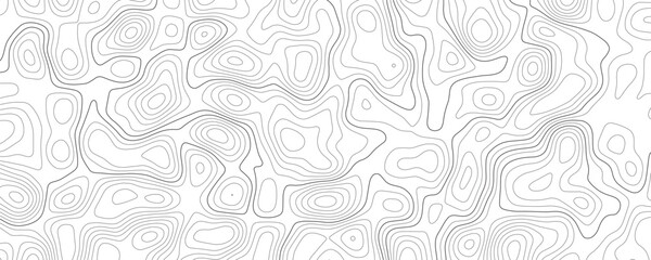 Modern topographic map design with wavy contour lines © VxGFX