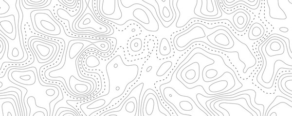 Modern topographic map design with contour lines and patterns