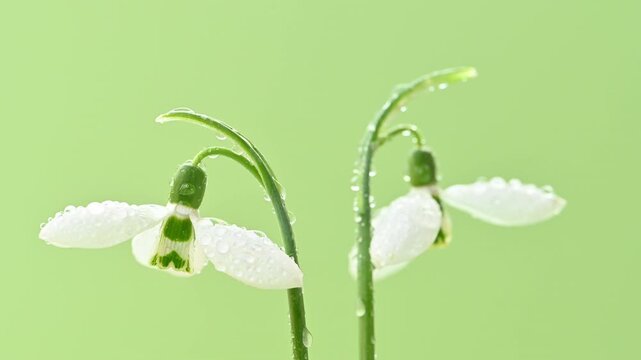  beautiful snowdrops in the studio