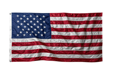 Obraz premium American flag waving depicting patriotism, freedom, democracy, history, and national pride, transparent background