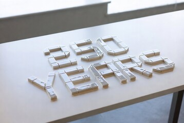 Fototapeta premium A metal sign displaying 