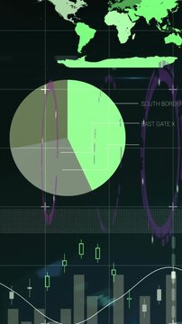 Vertical video: Purple ring HUD activating, rotating, updating percentages, visualizing live data