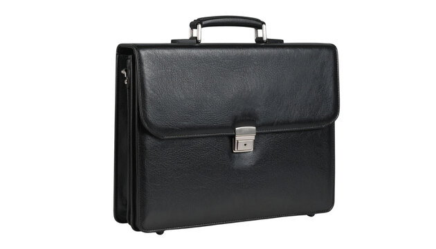 Business briefcase, isolated on transparent background