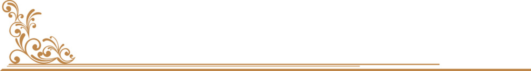 Minimal Gold Floral Corner Frame on White Background. Design print for greeting cards, wedding invitations, restaurant menu, royal certificates. 21 © asesidea