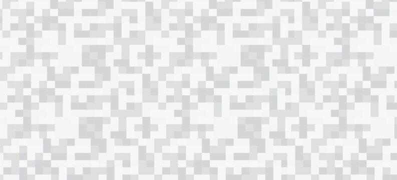 Abstract Gray Pixel Pattern Background. Seamless Geometric Square Mosaic Texture