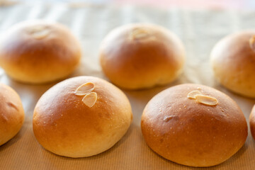 並んでいるパン屋の美味しいパン