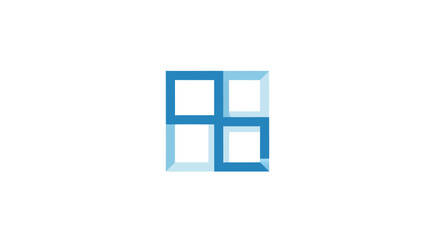 Obraz premium Blue Square Frames Arranged in Grid Pattern.