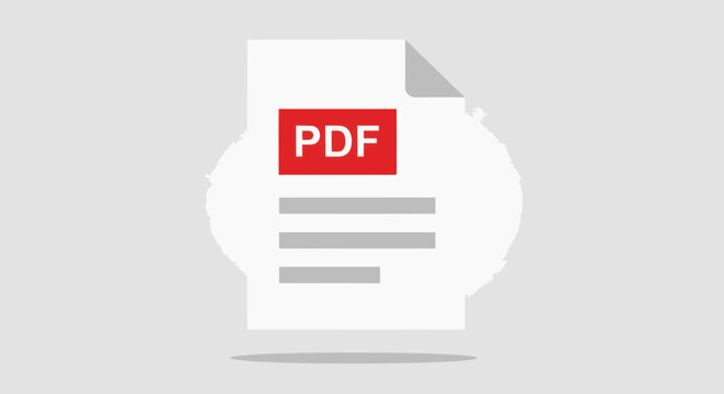 Digital Document PDF File Format Illustration.