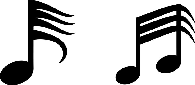 Thirthy second note set vector.eps