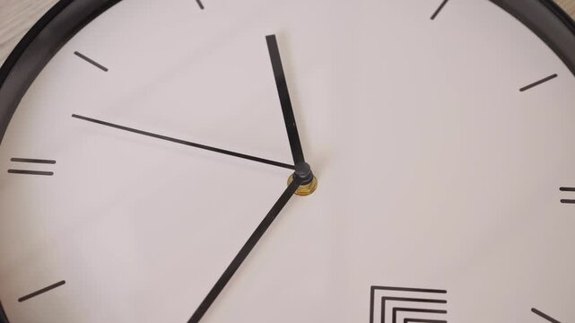 Gentle Ticking With Sleek Design. Serene Interior With Accurate Clock Movement. Calm Morning Ambiance Captured By Precise Clock Hands And Peaceful Interior Setting With Cinematic Feel