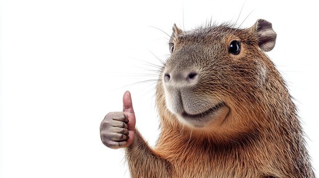 Charming Agouti Rodent Posing with Cheerful Expression, Radiating Positive Vibes and Happiness