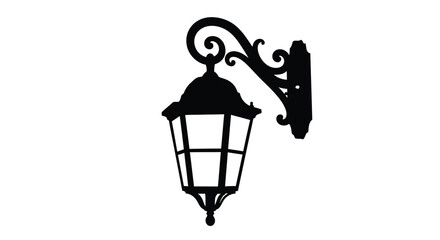 Elegant black wall lamp design a striking decorative silhouette © MDSAJIB