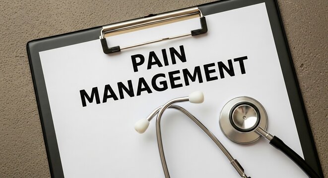 Clipboard with Pain Management Medical Concept