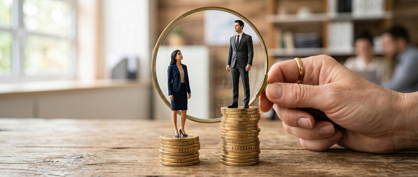 Gender Pay Gap and Equal Pay Day Financial Equality Concept