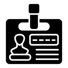 Fototapeta premium Identity Card Solid Icon