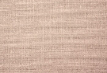 Fototapeta premium Soft blush linen fabric texture with woven crosshatch pattern background