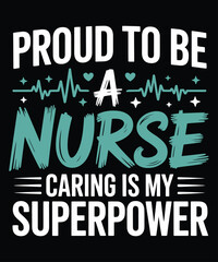 Naklejka premium A vibrant graphic proudly proclaims proud to be a nurse celebrating the profession