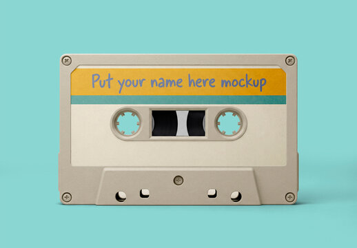 Cassette Tape Mockup Front View