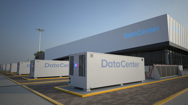 Data center. These modular units provide cooling