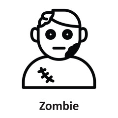 Fototapeta premium Zombie Vector icon which can easily modify or edit