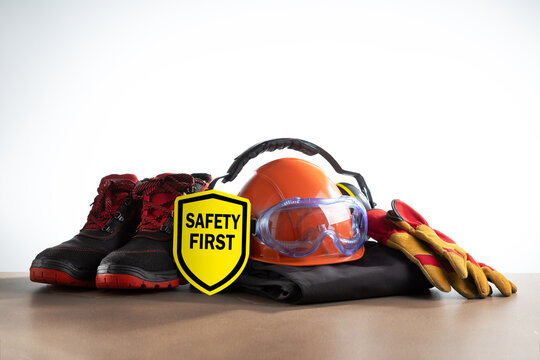 Personal protection equipment.  Job safety concept.