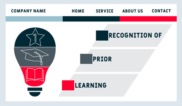 RPL - Recognition of prior learning acronym. business concept background. vector illustration concept with keywords and icons. lettering illustration with icons for web banner, flyer, landing	