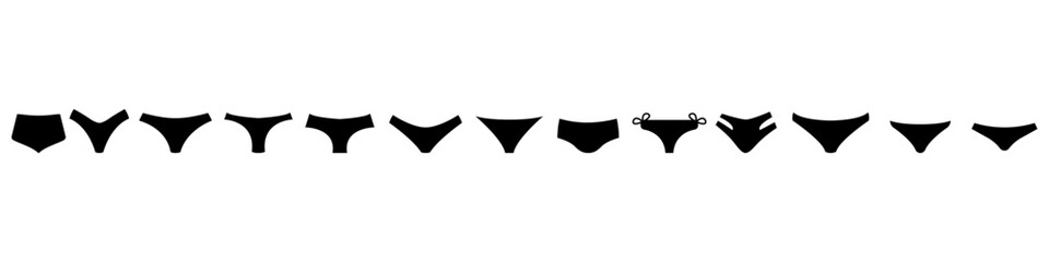 Underpants icon vector set. Underwear Illustration sign collection. Drawers symbol. pants logo.