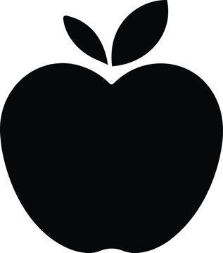 apple silhouette icon transparent background