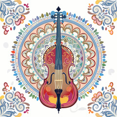 violin and flowers © Diana