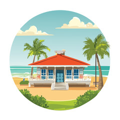 Obraz premium house on the beach