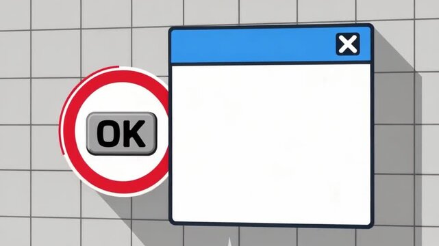 Computer window with OK button.