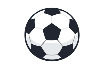 Fototapeta premium Classic black and white soccer ball illustration on a clean white background