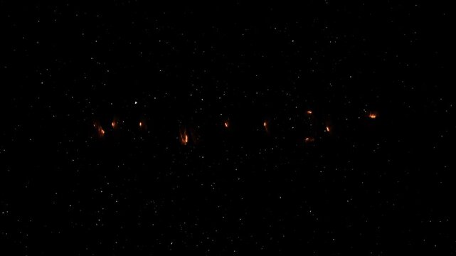 All My Love Text Neon Reveal Animation With Fire Effect - Glowing Word